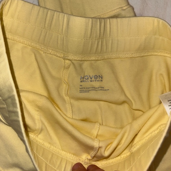 Haven Well Within 100% Cotton Matching Set T-shirt and Joggers Yellow - Picture 3 of 4